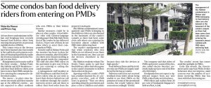 Some condos ban food delivery riders from entering on PMDs