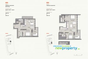 Cuscaden Reserve Floor Plan - 1 Bedroom