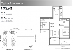 Dairy Farm Residences 2 Bdrm Floor Plan