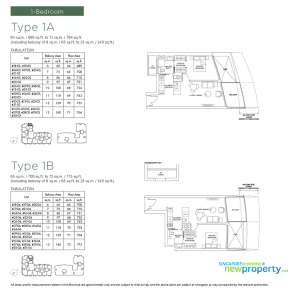 Marina One Residences -1 bdrm Floor Plan