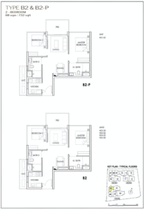 Phoenix Residences Floor Plan - 2 Bedroom