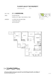 Zyanya Floor Plan - 1 Bedroom C1