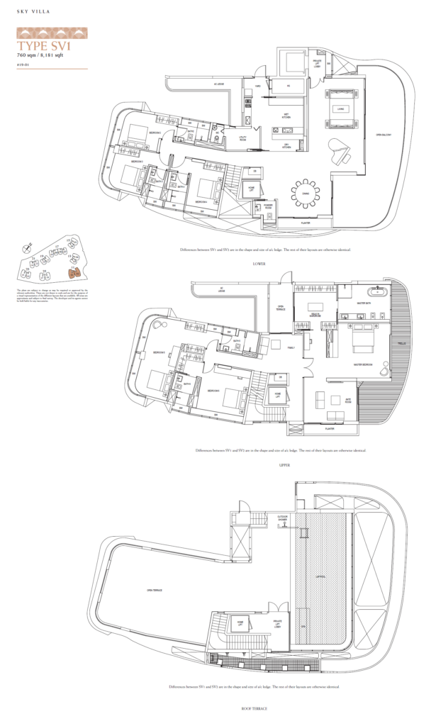 Cape Royale Floor Plan - Sky Villa-SV1