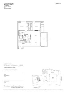 Midtown Bay Floor Plan - 2 Bedroom - Type B1a