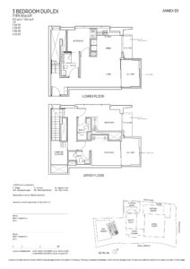 Midtown Bay Floor Plan - 3 Bedroom Duplex - Type B1a-DP