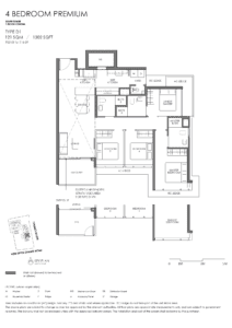 Sky Eden@Bedok Floor Plan - 4 Bedroom Premium - D1