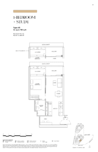 1 Bedroom + Study - AS1