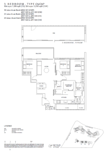 The Reserve Residences Floor Plan - 3 Bdrm