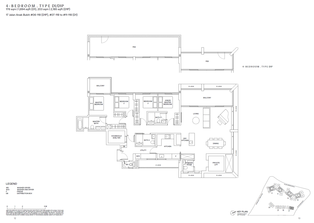 The Reserve Residences Floor Plan - 4 Bdrm - Type - D1