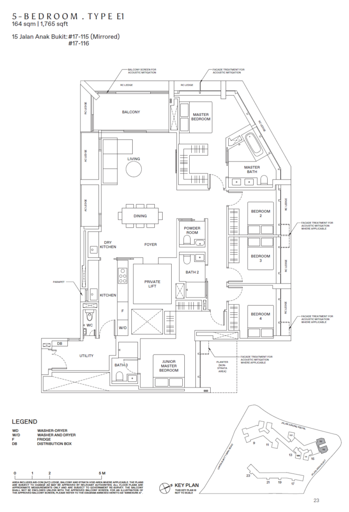 The Reserve Residences Floor Plan - 5 Bdrm - Type - E1