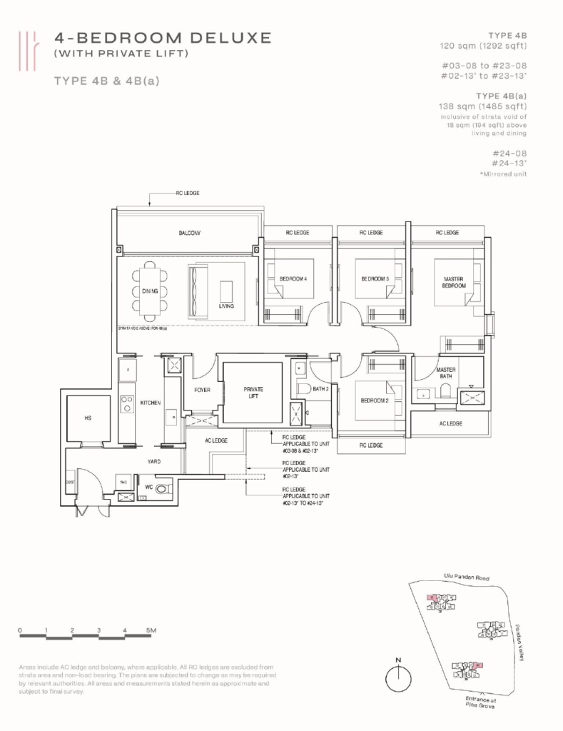 Pinetree Hill Floor Plan - 4 Bedroom Deluxe - Type - 4B