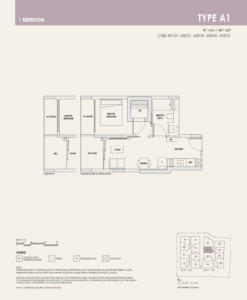 Orchard Sophia Floor Plan - 1 Bedroom - A1