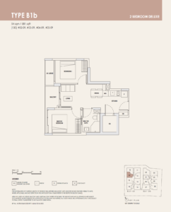 Orchard Sophia Floor Plan - 2 Bedroom Deluxe - B1b