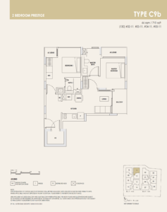 Orchard Sophia Floor Plan - 2 Bedroom Prestige - C9b