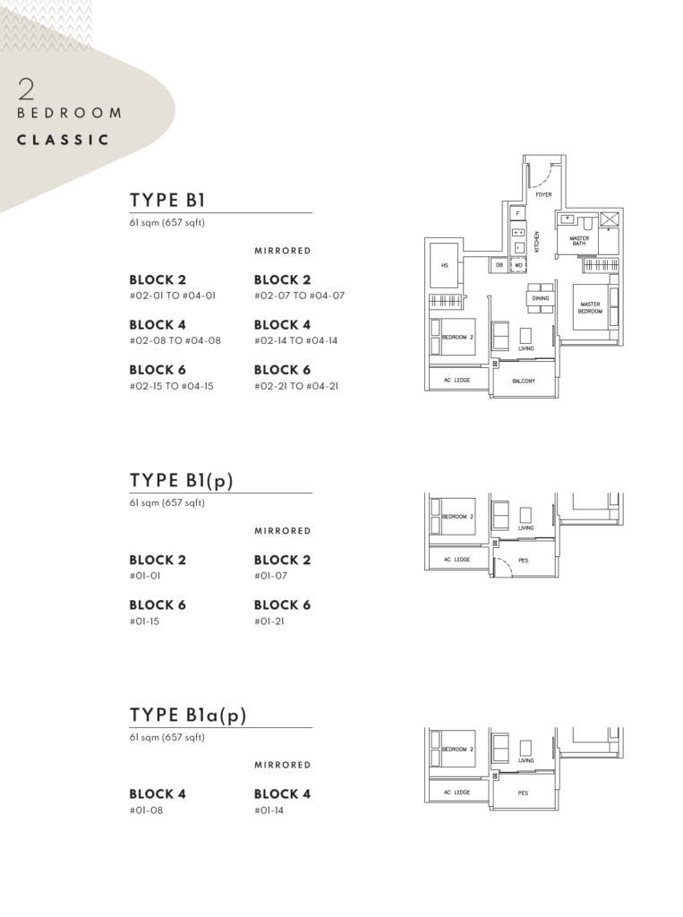 The Arden Floor Plan - 2 Bedroom Classic - B1a(p)