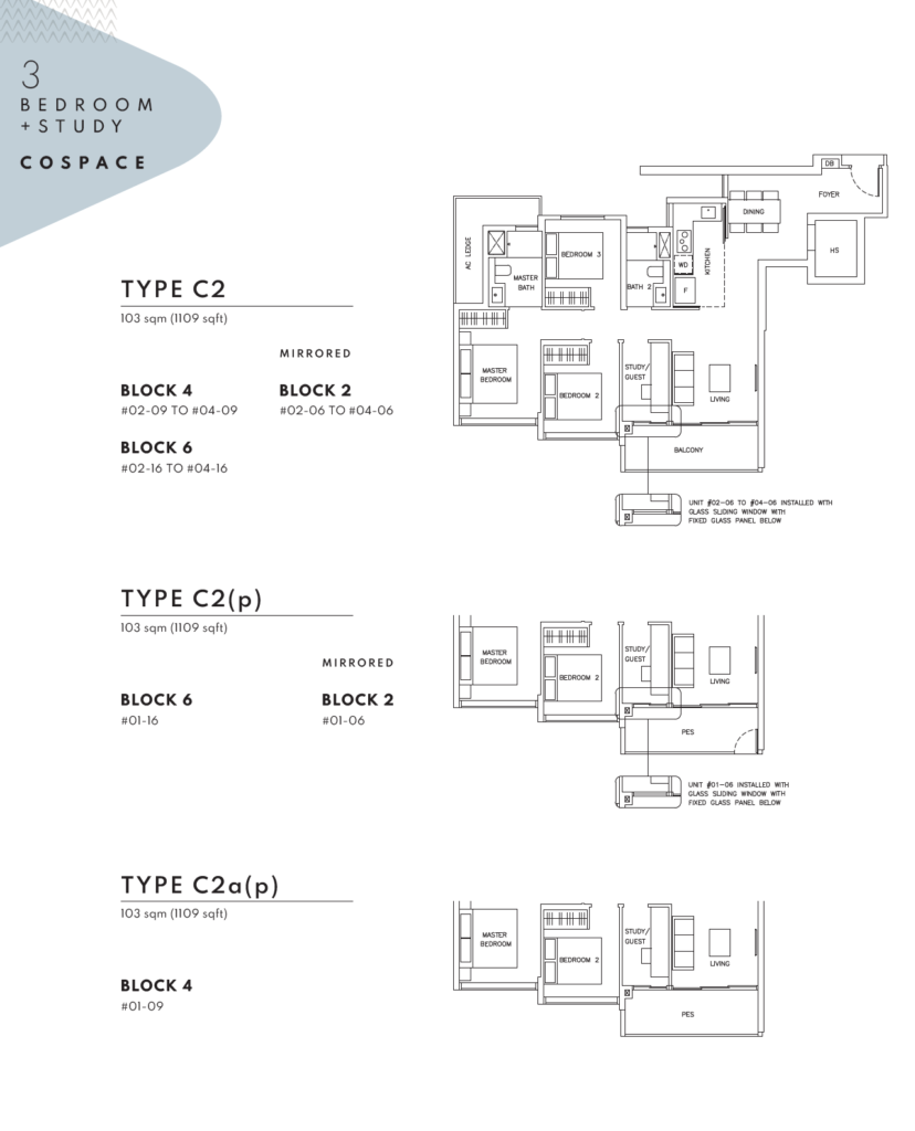 The Arden Floor Plan - 3 Bedroom + Study - C2a(p)