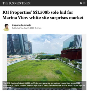 News article of Marina View Residences