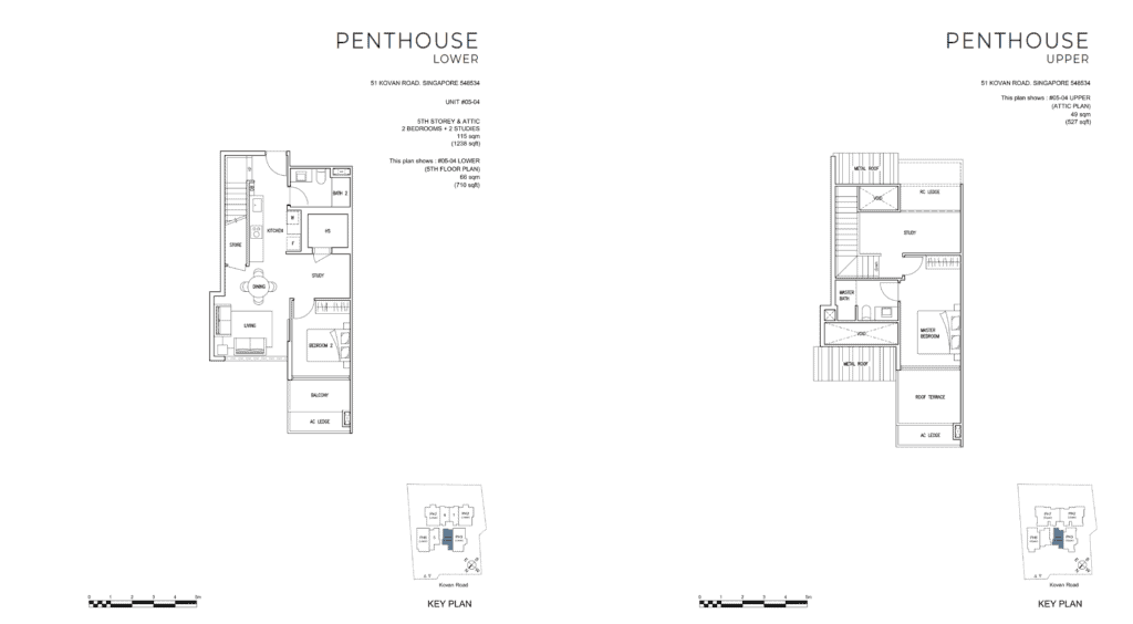 2 Bedroom + 2 Study - Penthouse