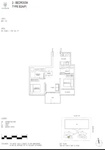 HillHaven Floor Plan - 2 Bdrm - B2A(P)