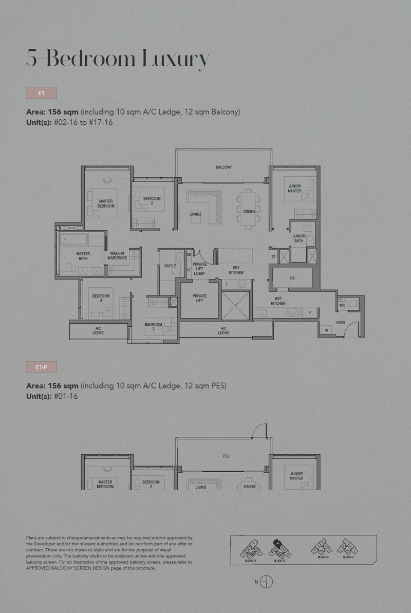 Sora Floor Plan - 5 Bedroom E1-P