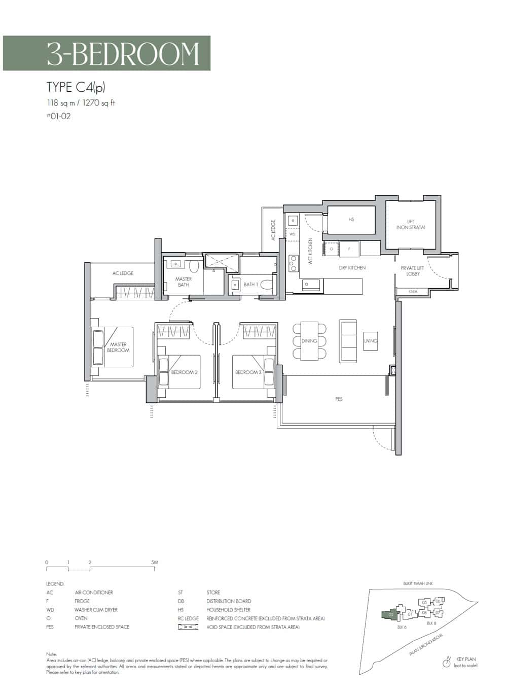 8@BT Floor Plan - 3Bdrm-C4(p)