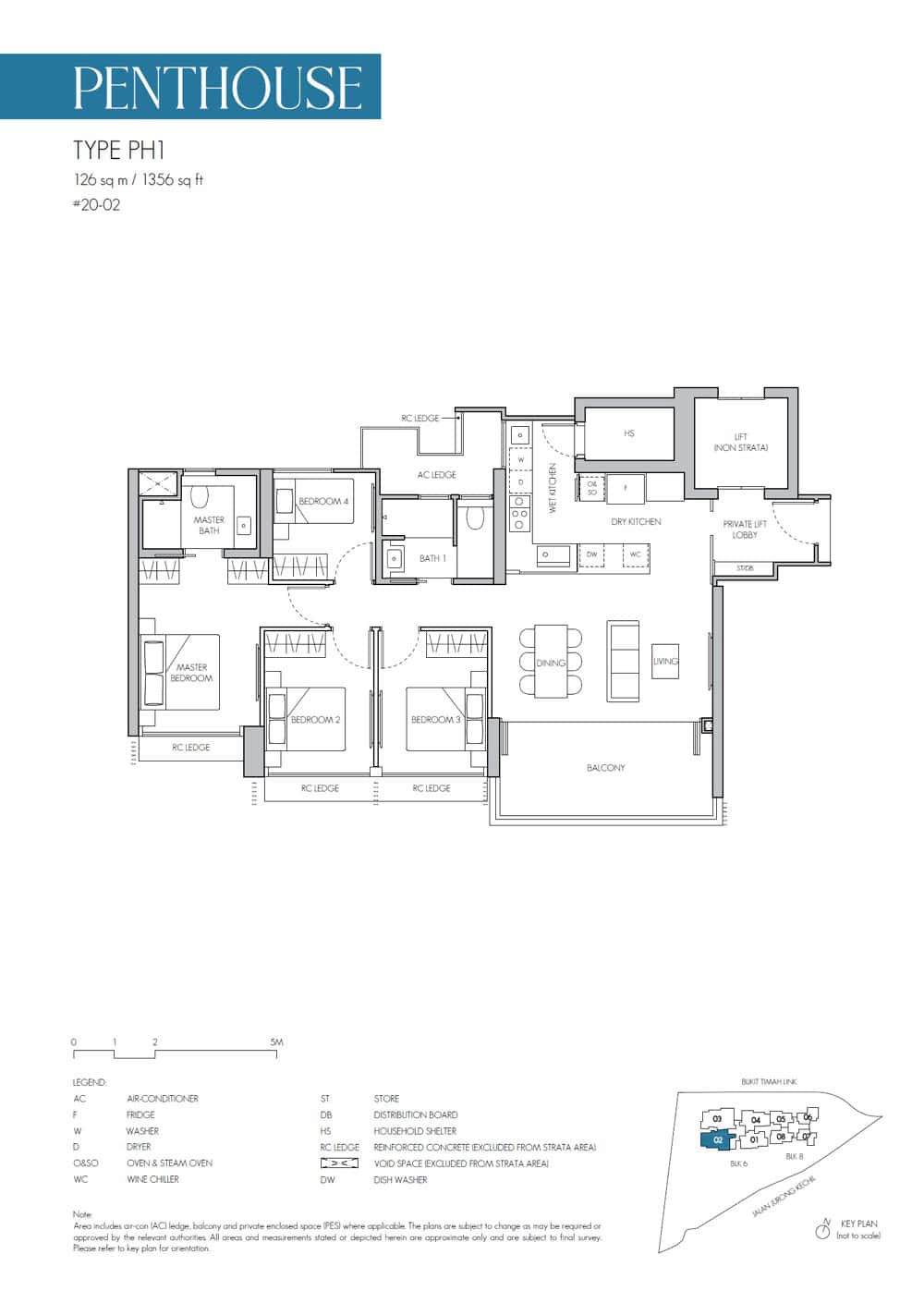 8@BT Floor Plan - 4Bdrm-PH1