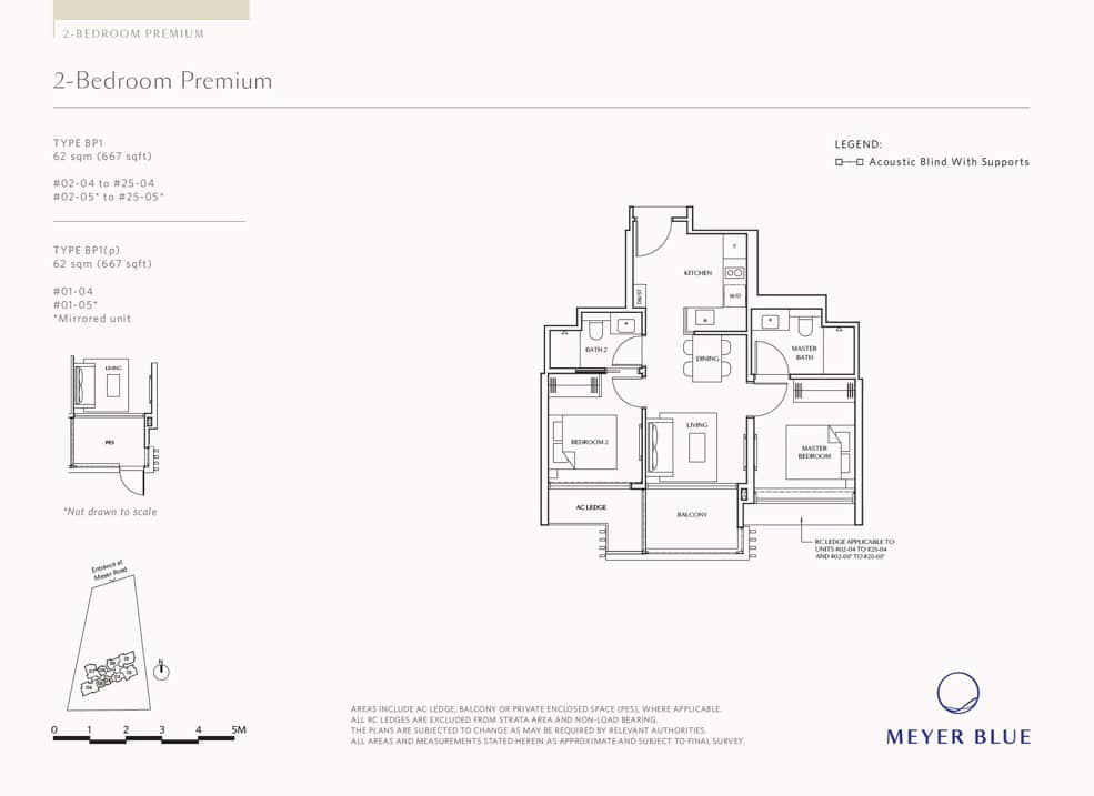 Meyer Blue Floor Plan - 2Bdrm P - BP1