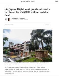 The Chuan Park En Bloc News Article