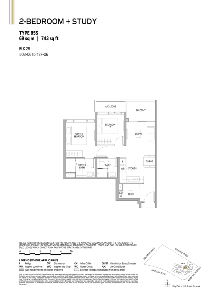 2 Bdrm+S - B5S