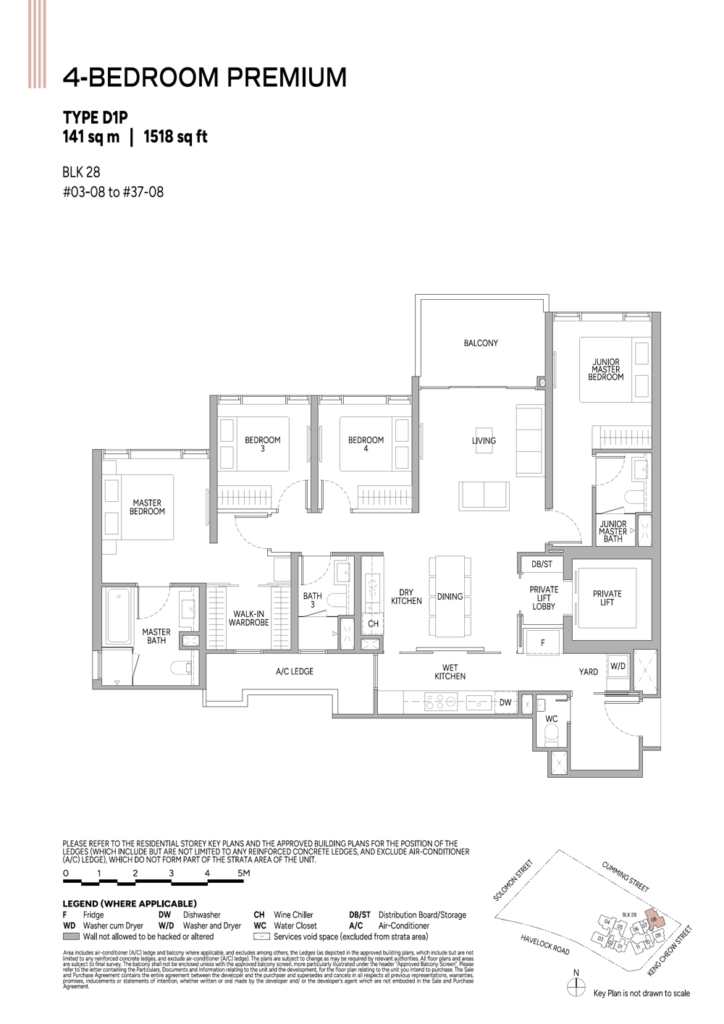 Union Square Residences Floor Plan - 4 Bdrm Premium - D1P