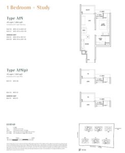 1 Bdrm + Study - A1S