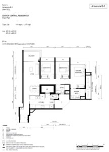 Lentor Central Residences Floor Plan 3Bdrm + Yard (3)c